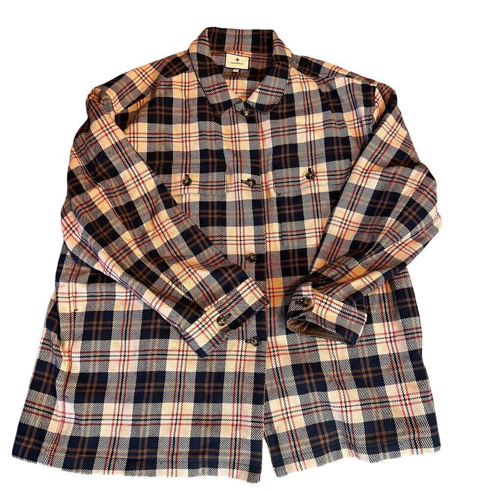 Tuckernuck Men's Cotton Button Down Shirt/Jacket.  Plaid Size XXL